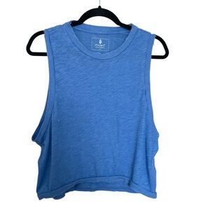 Free People Movement Blue Cropped Muscle Tank